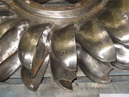 Damaged Pelton Turbine Runner