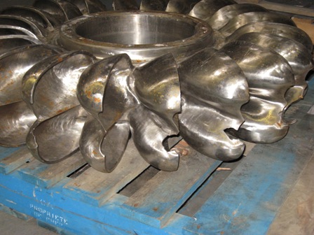Damaged Pelton Turbine Runner