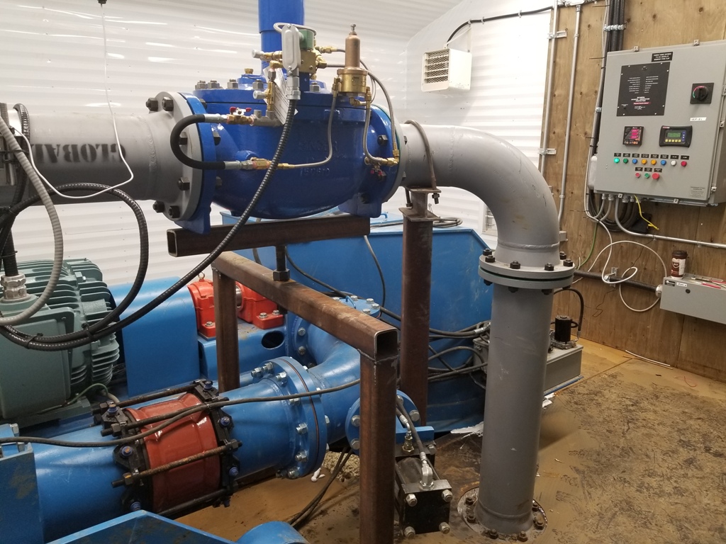 Turgo hydro turbine and grid-tie control panel